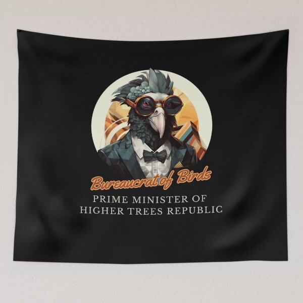 Item preview, PARROT PRIME MINISTER OF HIGHER TREES REPUBLIC - BIRD BUSINESSMAN designed and sold by justyna-s28.