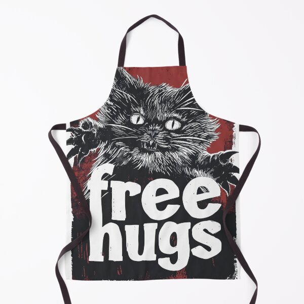 Item preview, Free Hugs Kitten, Cute Black Kitten, Funny Cat Humor, Cat With Sharp Claws, Cat Lover Humor designed and sold by PrintShangri-La.