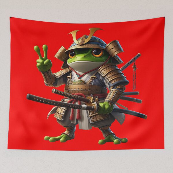 Item preview, Funky Frogs Samurai designed and sold by joyfulcow.
