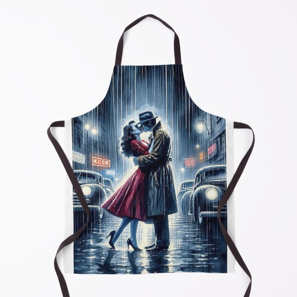 Item preview, Noir Vintage Watercolor Kiss in the Rain designed and sold by RESToRAPTOR.
