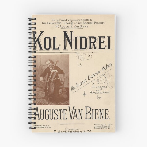 Item preview, Kol Nidrei. An ancient Hebrew melody. Vintage Yiddish Sheet Music cover. (Restored). HIGH DEFINITION designed and sold by MINDTHECHERRY.