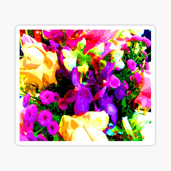 PERFECTLY PAINTED FLAMBOYANT FLOWERS Sticker