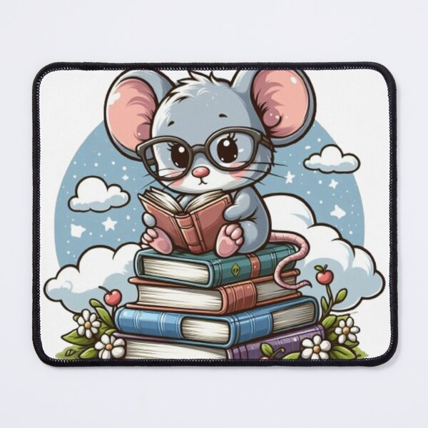 Item preview, Back to school cute mouse reading books designed and sold by Culmika.