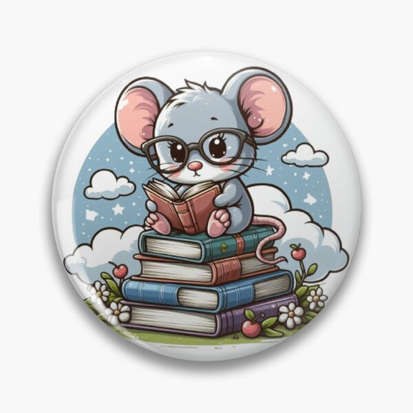 Item preview, Back to school cute mouse reading books designed and sold by Culmika.