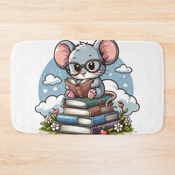 Item preview, Back to school cute mouse reading books designed and sold by Culmika.