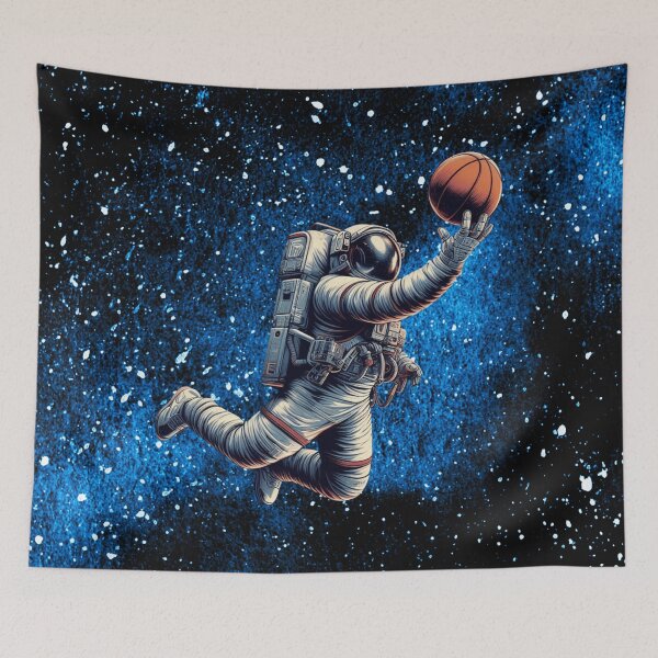 Item preview,  Astronaut playing basketball in space designed and sold by asbno19.