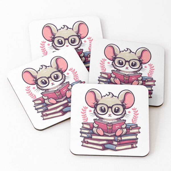 Item preview, Back to school cute mouse reading books designed and sold by Culmika.