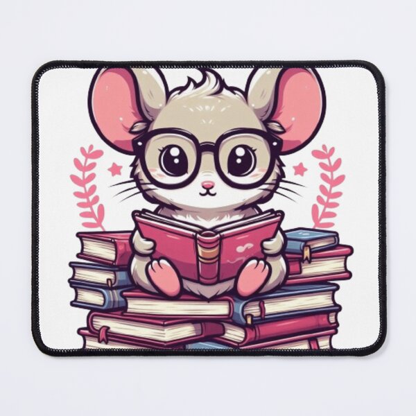 Item preview, Back to school cute mouse reading books designed and sold by Culmika.