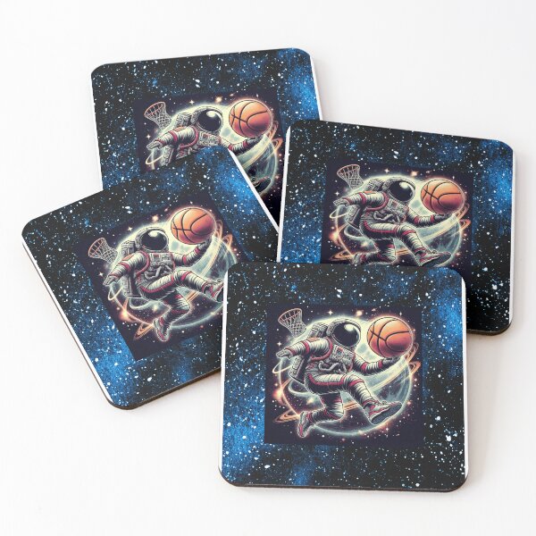 Item preview, Astronaut playing basketball in space designed and sold by asbno19.