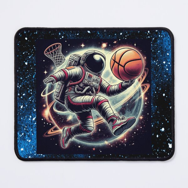 Item preview, Astronaut playing basketball in space designed and sold by asbno19.