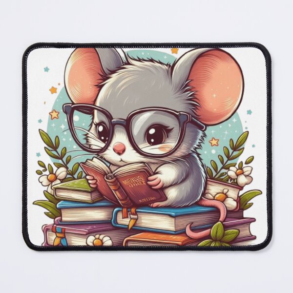 Item preview, Back to school cute mouse reading books designed and sold by Culmika.