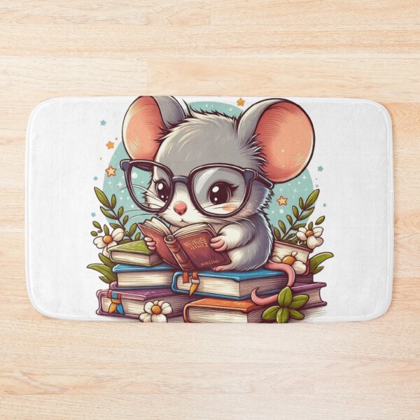 Item preview, Back to school cute mouse reading books designed and sold by Culmika.