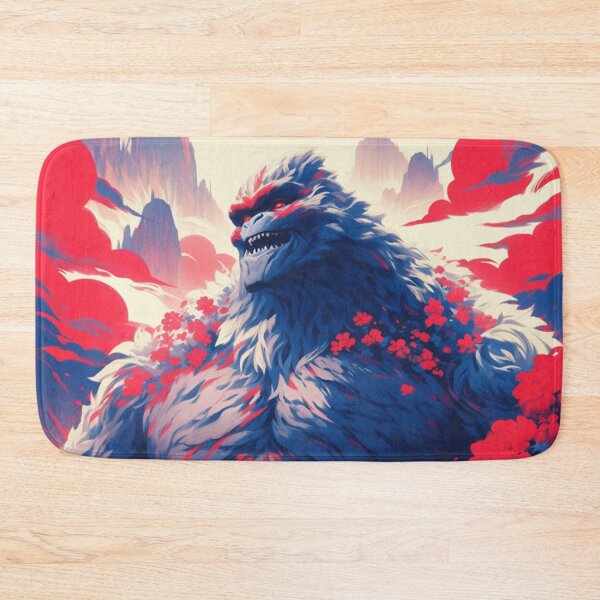 Item preview, furry giant monster destroy a city in a floral background designed and sold by zoldi.