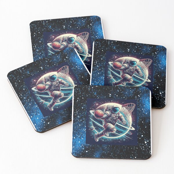Item preview, Astronaut playing basketball in space designed and sold by asbno19.