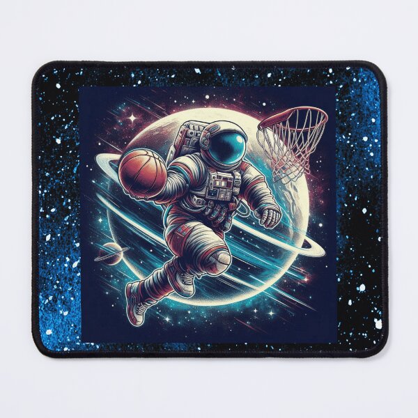 Item preview, Astronaut playing basketball in space designed and sold by asbno19.