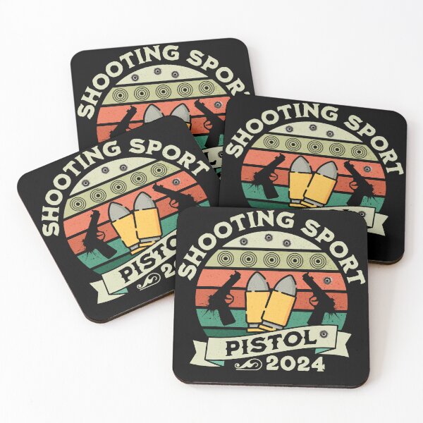 Item preview, Shooting sport pistol, shooting range retro guns and firearms, gun lover gift designed and sold by Dahlann.