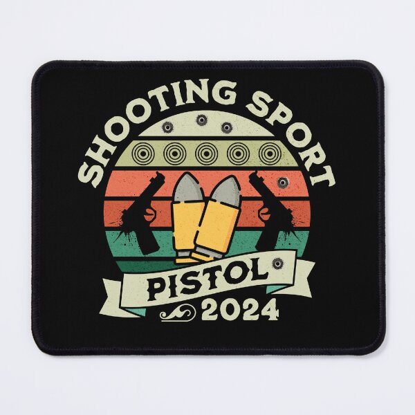 Item preview, Shooting sport pistol, shooting range retro guns and firearms, gun lover gift designed and sold by Dahlann.