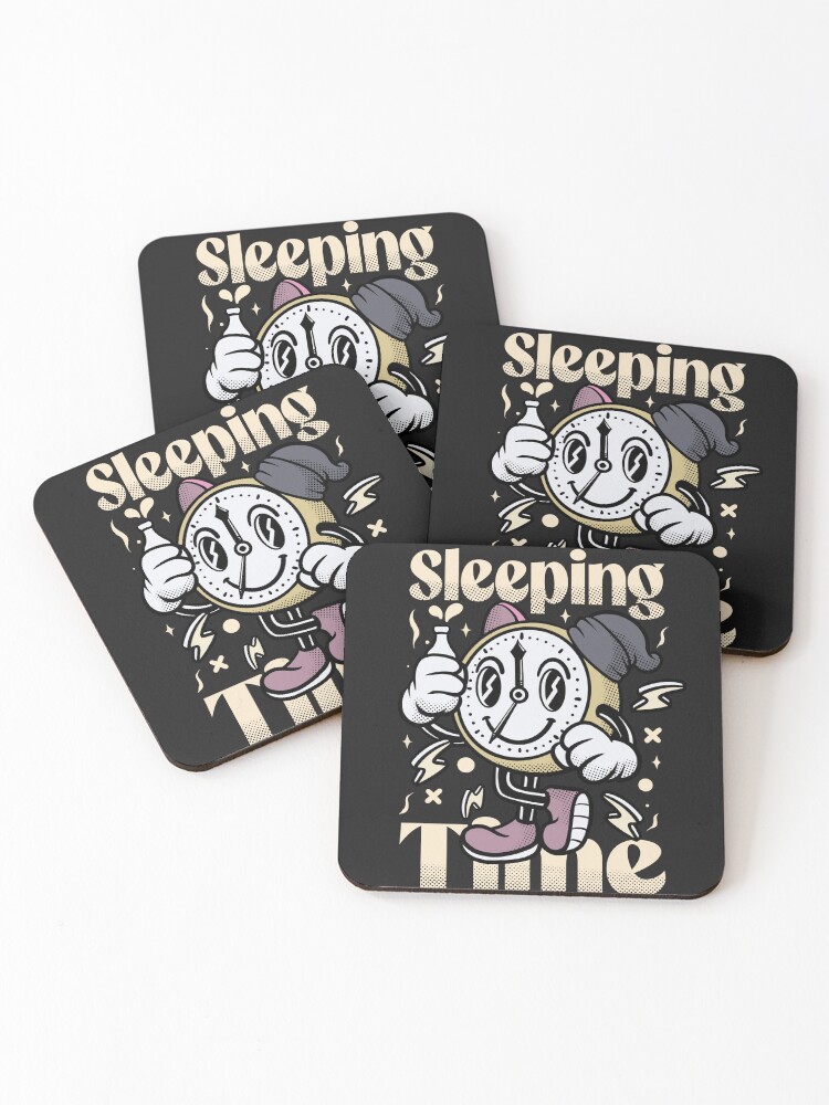 Thumbnail 1 of 5, Coasters (Set of 4), Time designed and sold by ASTERIKSA-STORE.