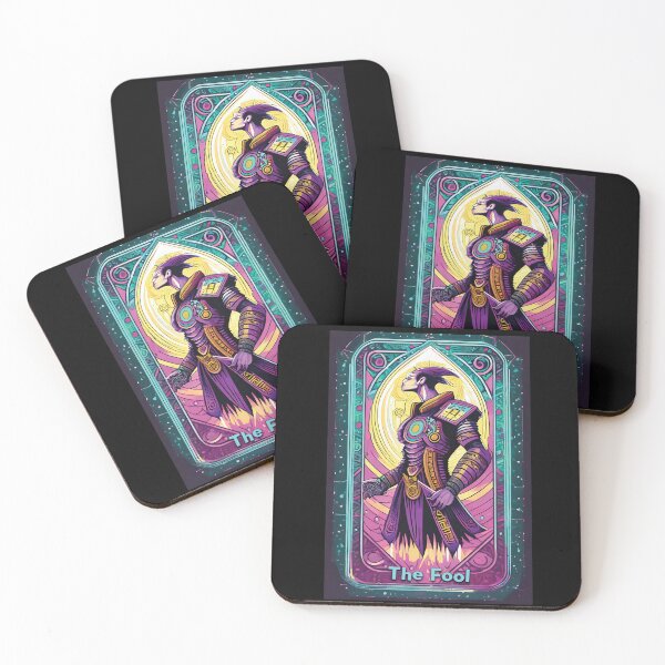 Item preview, The Fool - neon style painting tarot card designed and sold by nvrprooo.