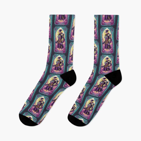 Item preview, The Fool - neon style painting tarot card designed and sold by nvrprooo.