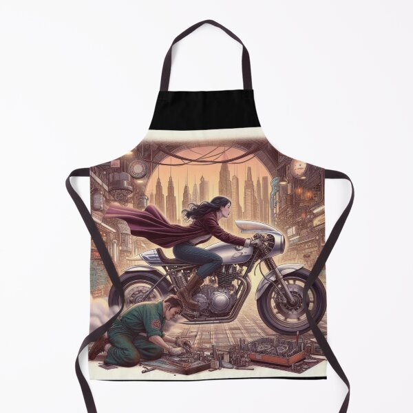 Item preview, Girl Riding A Cafe Racer designed and sold by BoldandBiker.