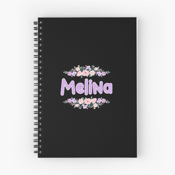 Item preview, Purple Flower Melina Name Label (Black) designed and sold by NormadWorld.