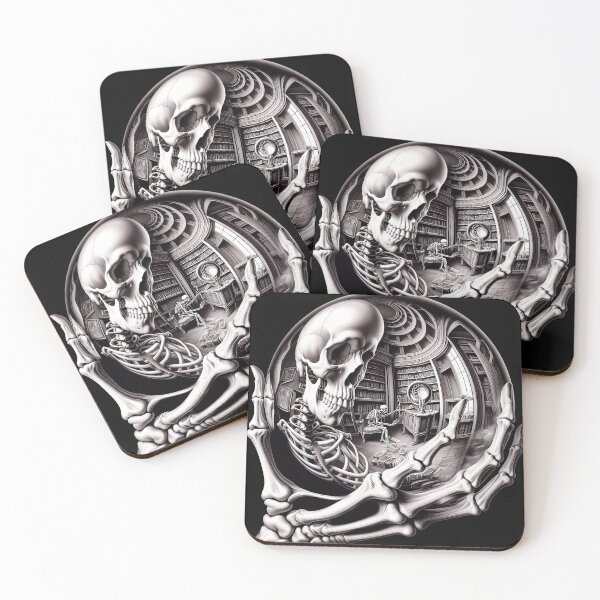 Item preview, skeletal hand delicately cradling a crystal ball designed and sold by GratefulHippies.