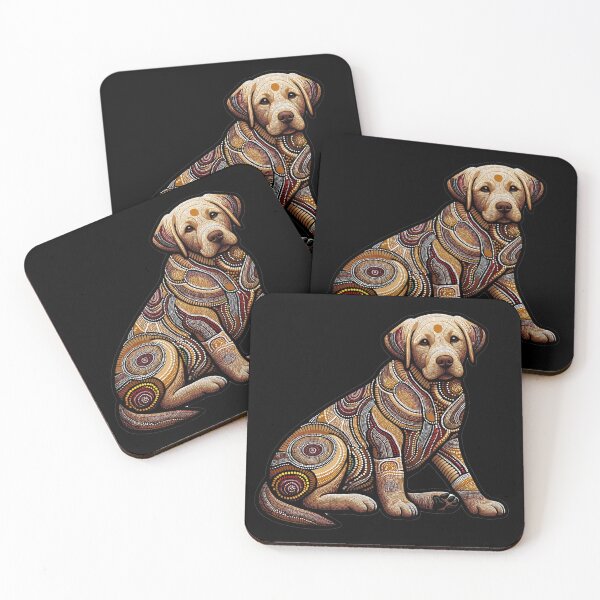 Item preview, Aboriginal Essence: Labrador in Dot Painting designed and sold by MachineDesigned.
