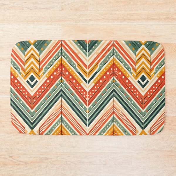 Item preview, Herringbone Pattern - Red Yellow Blue Polka Dots Pattern ; Pattern,  Chevron designed and sold by PatternInArt.