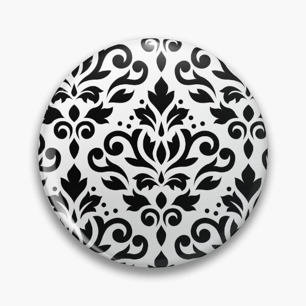 Item preview, Scroll Damask Large Pattern Black on White designed and sold by NataliePaskell.