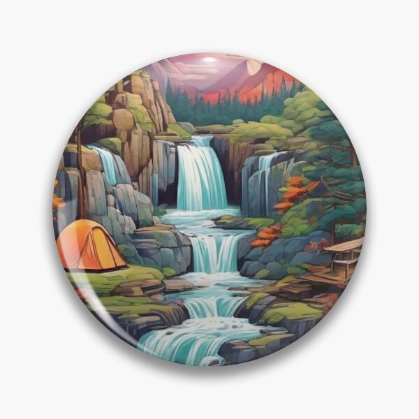 Item preview, Heart hike: waterfalls in the middle of idyllic nature designed and sold by Minpadesign.