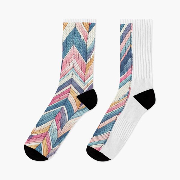 Item preview,  Herringbone Pattern - Mint Blue , Pink and White Pattern ; Pattern,  Chevron designed and sold by PatternInArt.