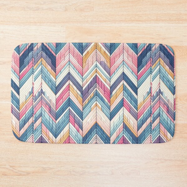 Item preview,  Herringbone Pattern - Mint Blue , Pink and White Pattern ; Pattern,  Chevron designed and sold by PatternInArt.