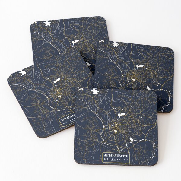 Item preview, Antananarivo City Map of Madagascar - Gold Art Deco designed and sold by deMAP.