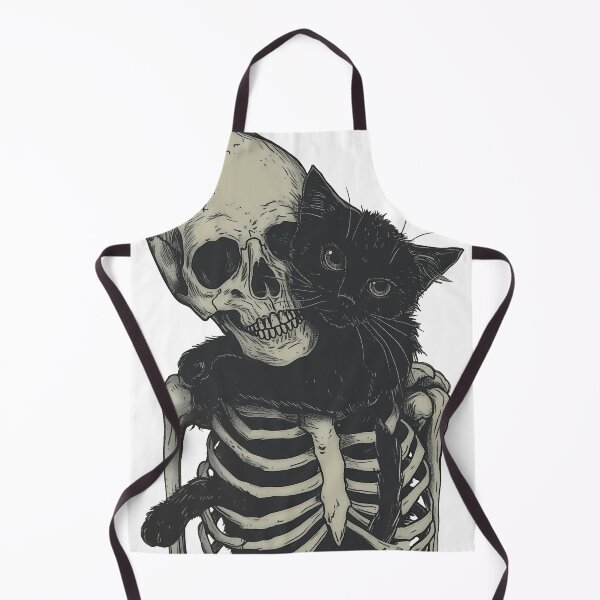 Item preview, Cat Hugging a Skeleton, Love Beyond Grave, Cat Lover, Halloween designed and sold by PrintShangri-La.