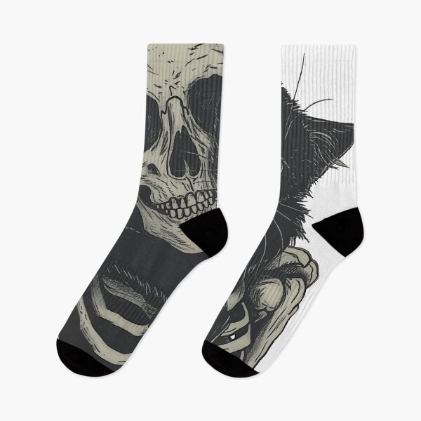 Item preview, Cat Hugging a Skeleton, Love Beyond Grave, Cat Lover, Halloween designed and sold by PrintShangri-La.