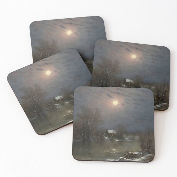 Item preview, Under a Full Moon - Jervis McEntee designed and sold by darkgothicart.