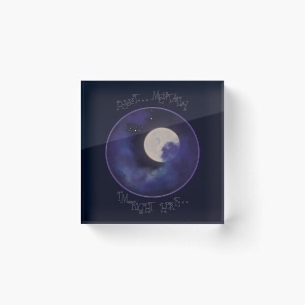 Item preview, Pssst Moon Night Painting designed and sold by AK-Hevonen.