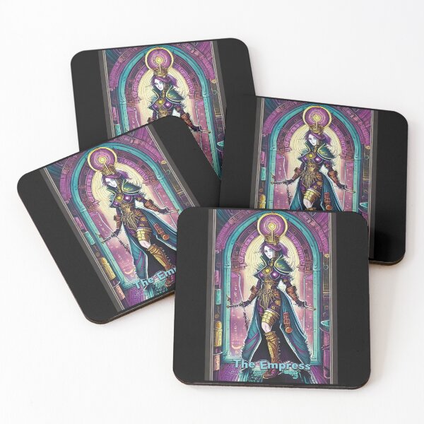 Item preview, The Empress - neon style painting tarot card designed and sold by nvrprooo.