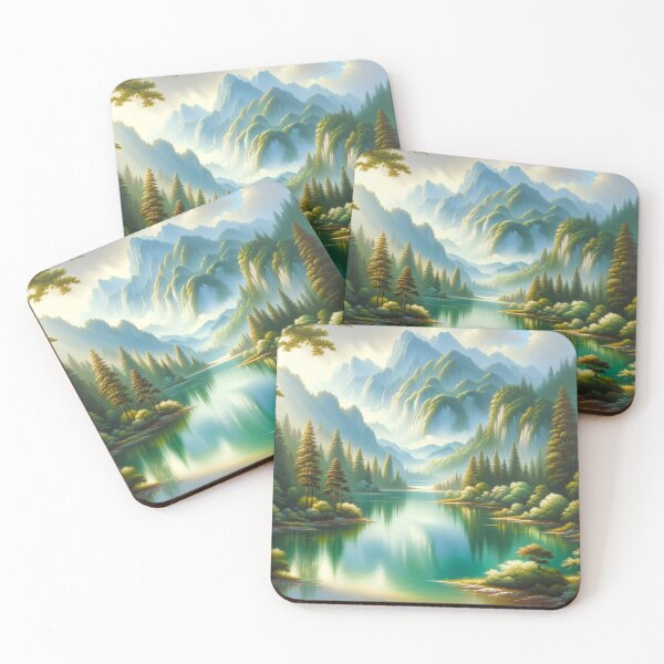 Item preview, Tranquil Morning Lakeside designed and sold by BestArtByArvind.