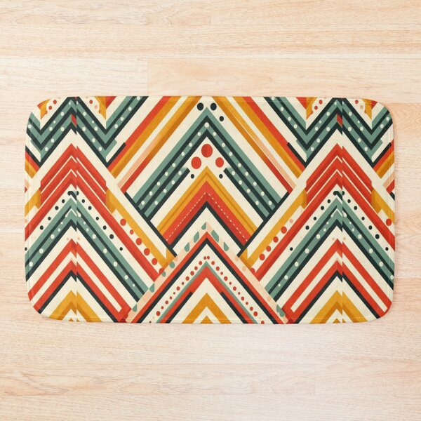 Item preview,  Herringbone Pattern - Red Yellow Green Polka Dots Pattern ; Pattern,  Chevron designed and sold by PatternInArt.