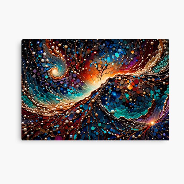 Luminal Odyssey—A Textured Galactic Tapestry | andycorah Canvas Print