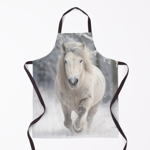 Item preview, White Pony Running through Snow designed and sold by Elisabeth Lucas.