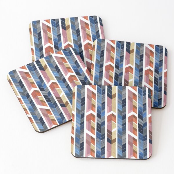 Item preview,  Herringbone Pattern - Blue ,Pink Horizontal Pattern ; Pattern, Chevron designed and sold by PatternInArt.