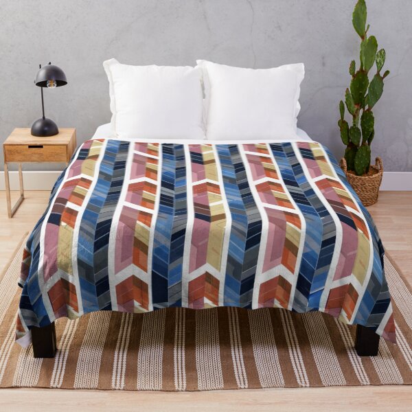 Item preview,  Herringbone Pattern - Blue ,Pink Horizontal Pattern ; Pattern, Chevron designed and sold by PatternInArt.