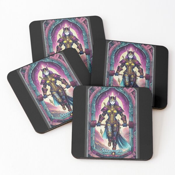 Item preview, Strength - neon style painting tarot card designed and sold by nvrprooo.