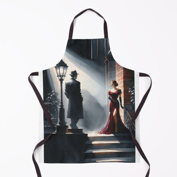 Item preview, Noir Watercolor Luxurious woman in black gloves designed and sold by RESToRAPTOR.