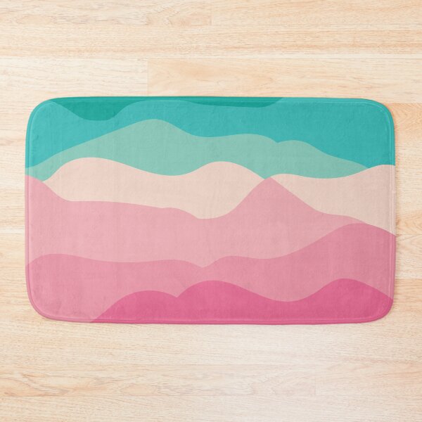 Item preview, Green and Pink retro style waves designed and sold by Cuddleblossom.
