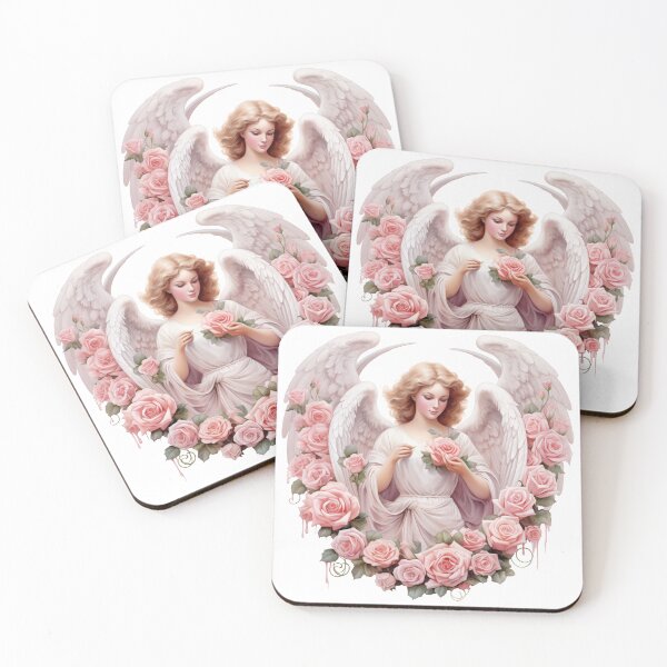 Item preview, Valentine's Day angel surrounded by beautiful roses designed and sold by GoodThings66.