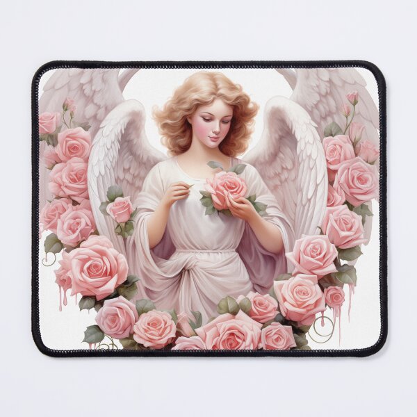 Item preview, Valentine's Day angel surrounded by beautiful roses designed and sold by GoodThings66.